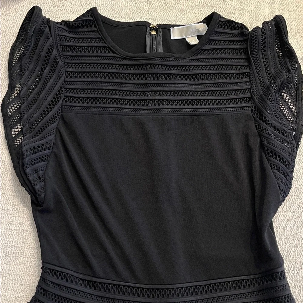 Michael Kors Black Lace-Detail Jumpsuit
